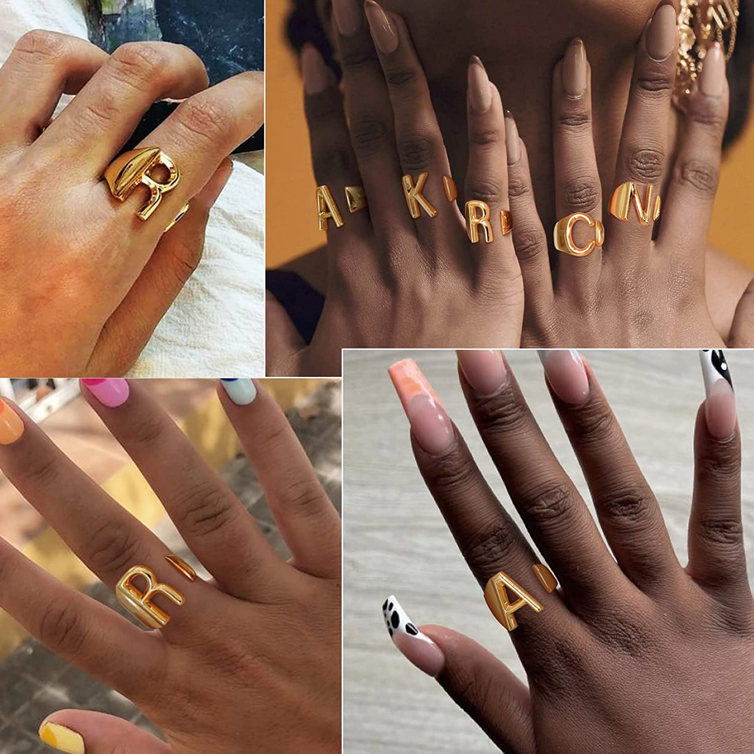 A To Z letter Name Ring – Stayclassy.in
