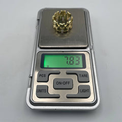 Star Dual Layer 18K Gold Anti Tarnish Open Back Band Ring For Women