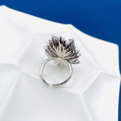 Studded Solitaires Cubic Zirconia Silver Anti Tarnish Free Size Ring For Women