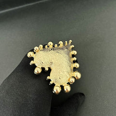 Heart 18K Gold Adjustable Ring For Women