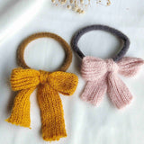Bows Pink Brown Fabric Hair Band Accessories Pack Of 2 Pcs For Girl Women