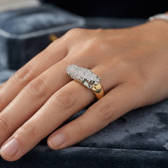 Luxury Panther Gold Silver Plated CZ Copper Anti Tarnish Fancy Ring