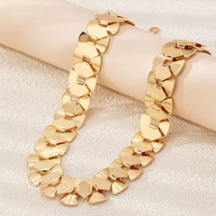 Links Gold Plated Plain Alloy Necklace For Women