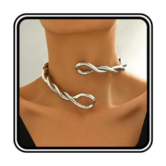 Snake Silver Plated Alloy Necklace For Women