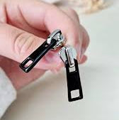 Black Zipper Alloy Enamel Stud Earrings for Women