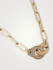 Gold Handcuff Gold Cubic Zirconia Copper Necklace For Women