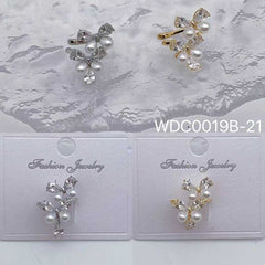 Butterfly Pearl Cubic Zirconia Anti-Tarnish Single Ear Cuff