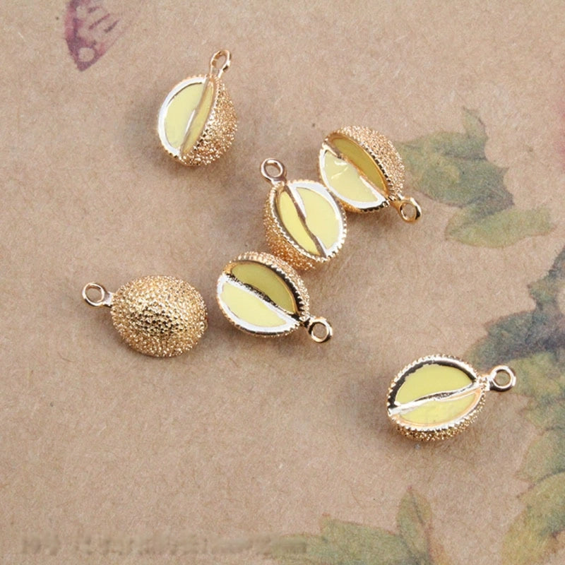 Designer Multi Color Fruit Charm Enamel Gold Plated CZ Copper Pendant