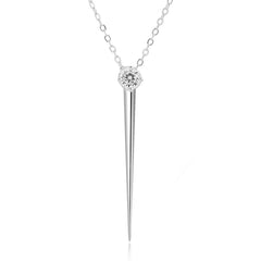 Brass 18k Rose Gold Solitaire Javeline Pendant For Women