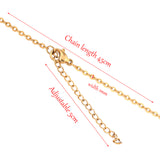 Slim Link Gold Copper Necklace Chain For Women