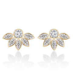 Floral Marquise Studs 