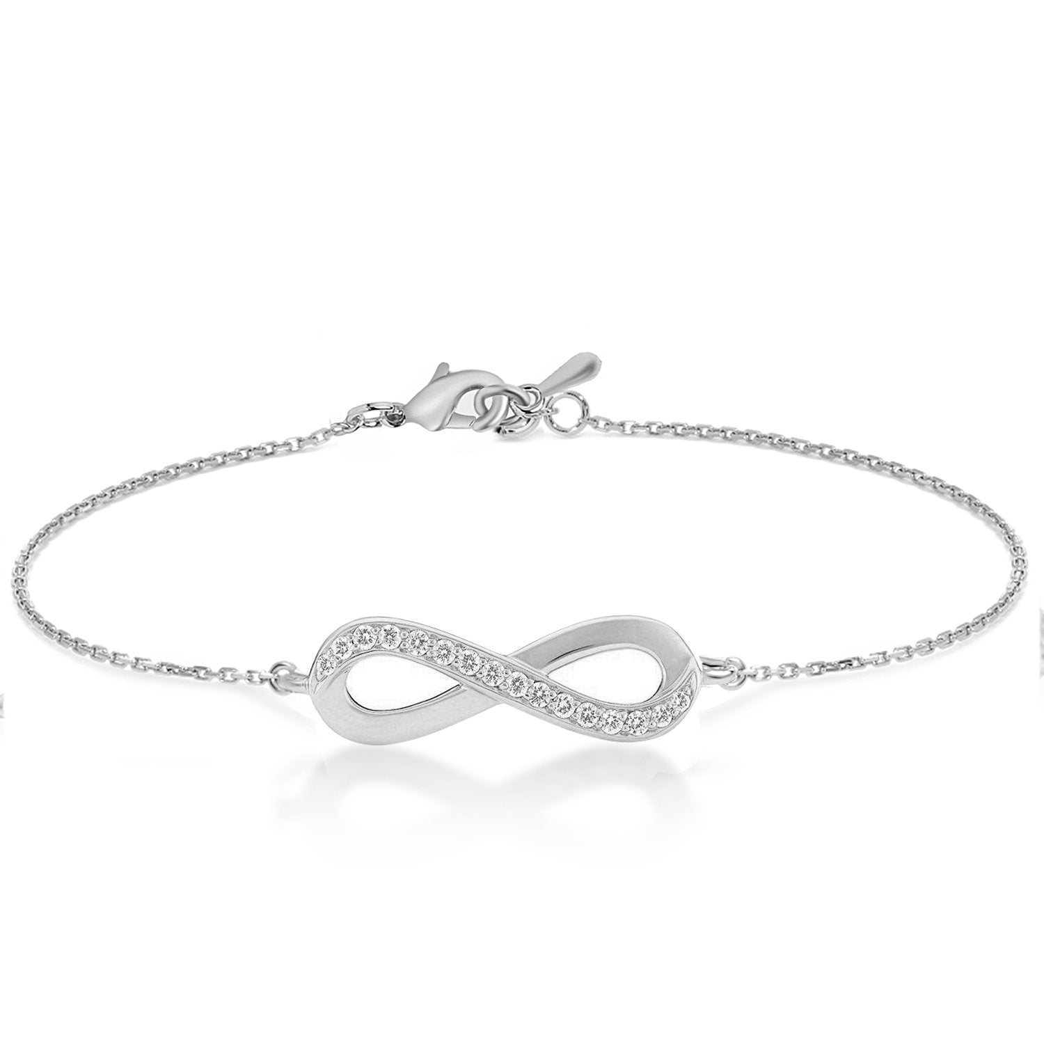 Buy Graceful Harmony: 18K Rose and White Gold Bow Motif Chain Bracelet  Online | Madanji Meghraj