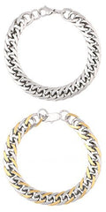 316L Stainless Steel Classic 3D Curb Men Plated Bracelet For Men