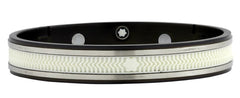 Stainless Steel Black Oval Free Size Kada Stylish Bracelet Men