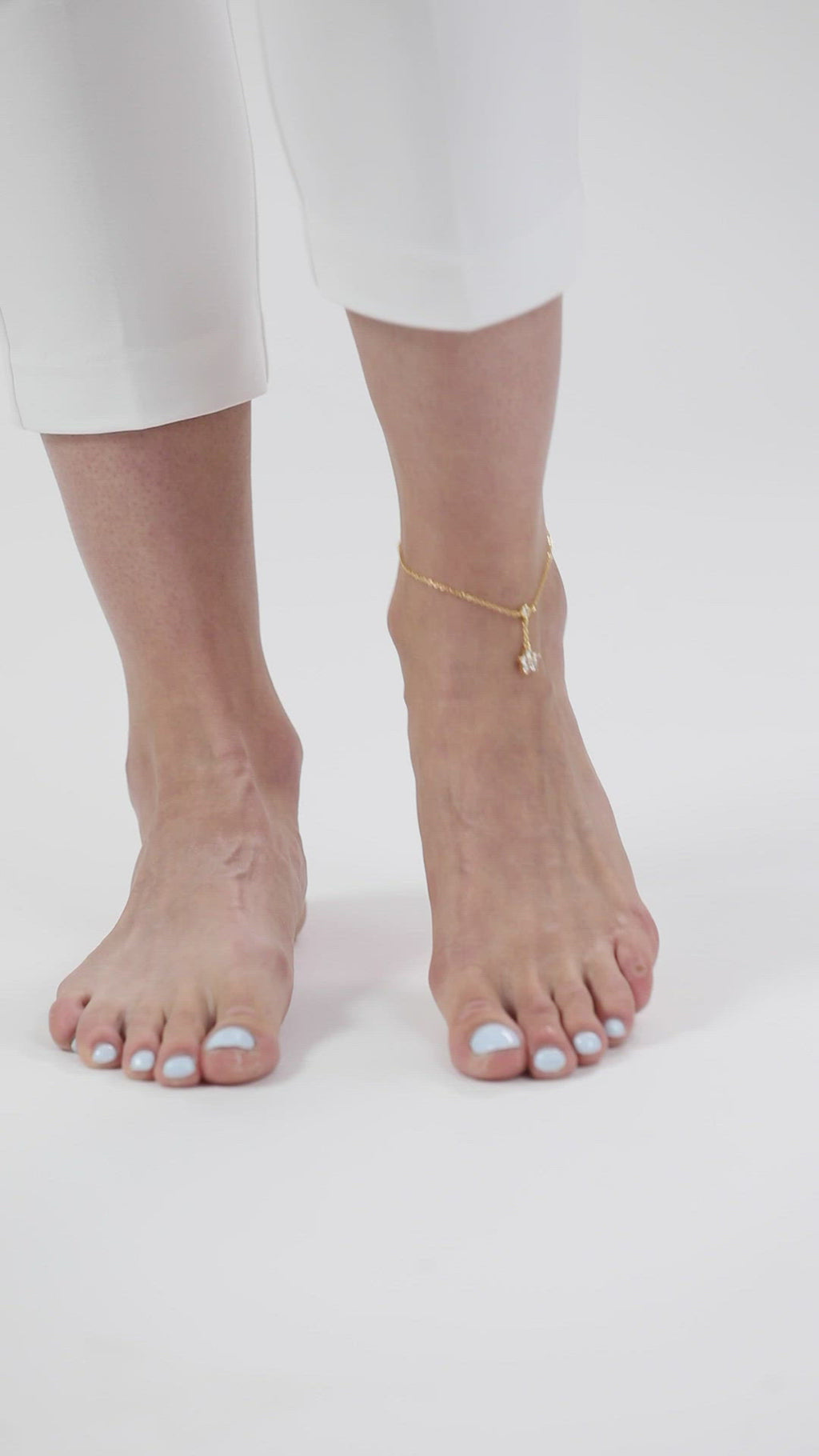 ZIVOM For 18k – Nakshatra Rose Brass Anklet Women Gold Chain