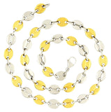 Classic Oval Links Gold And Silver Stainless Steel Chain For Men