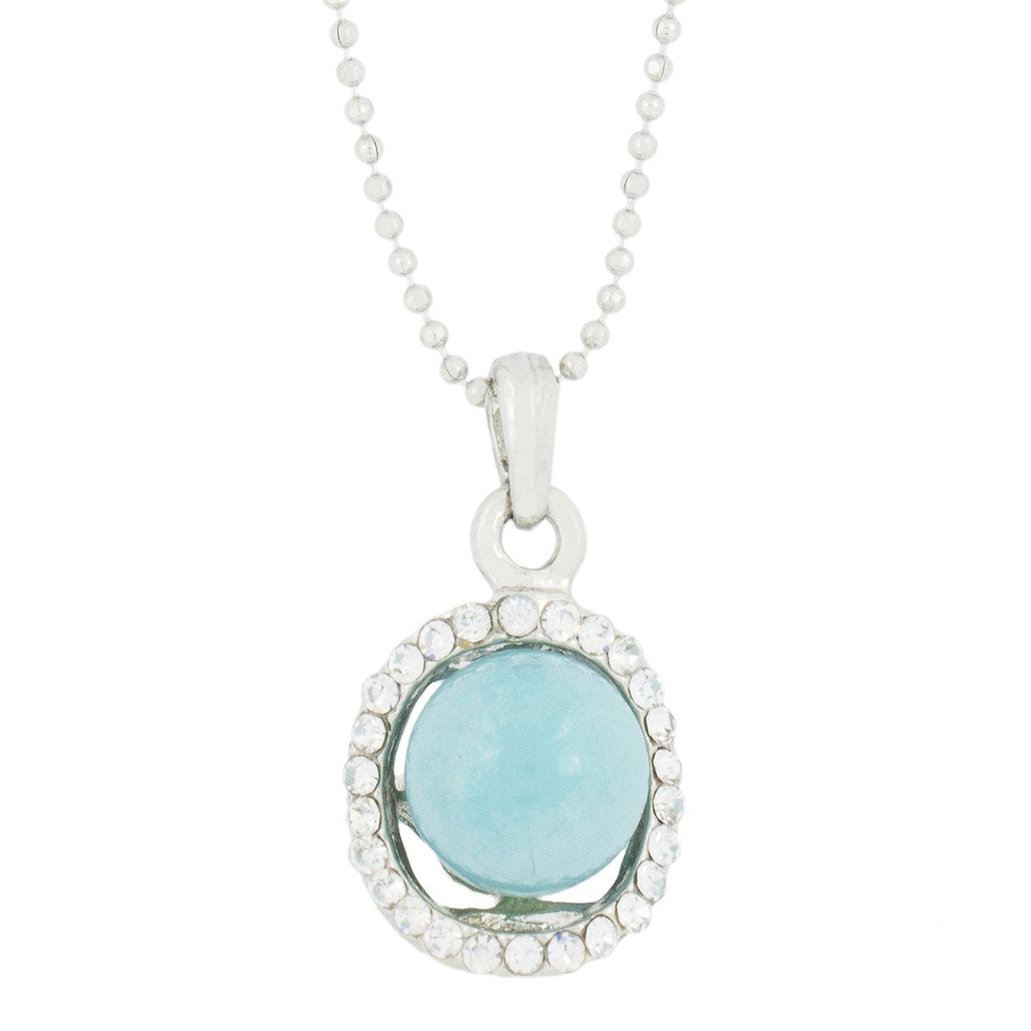 Trendy Rhodium Plated Cz Pearl Necklace Pendant Chain Set Girls