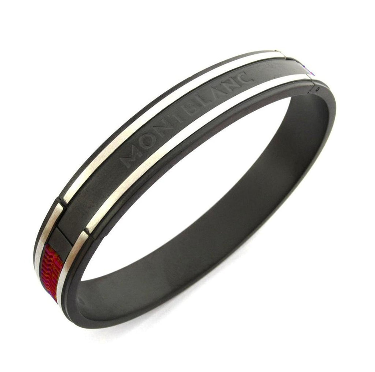 Stainless Steel Red Oval Free Size Kada Stylish Bracelet Men