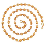 Traditional 22K Gold Plated Pumkin Bead Mala Chain 27.2"