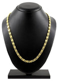 Italian Designer 316L Surgical Stainless Steel 22K Gold Plated 24" Curb Chain For Men