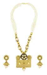 Rectangle Enamel Gold Copper Choker Necklace Earring Set For Women