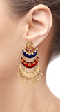 Designer Gold Plated Large Chandelier Earring For Women