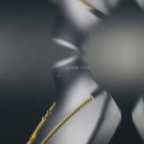 Stainless Steel Gold Plain Drum Necklace For Women