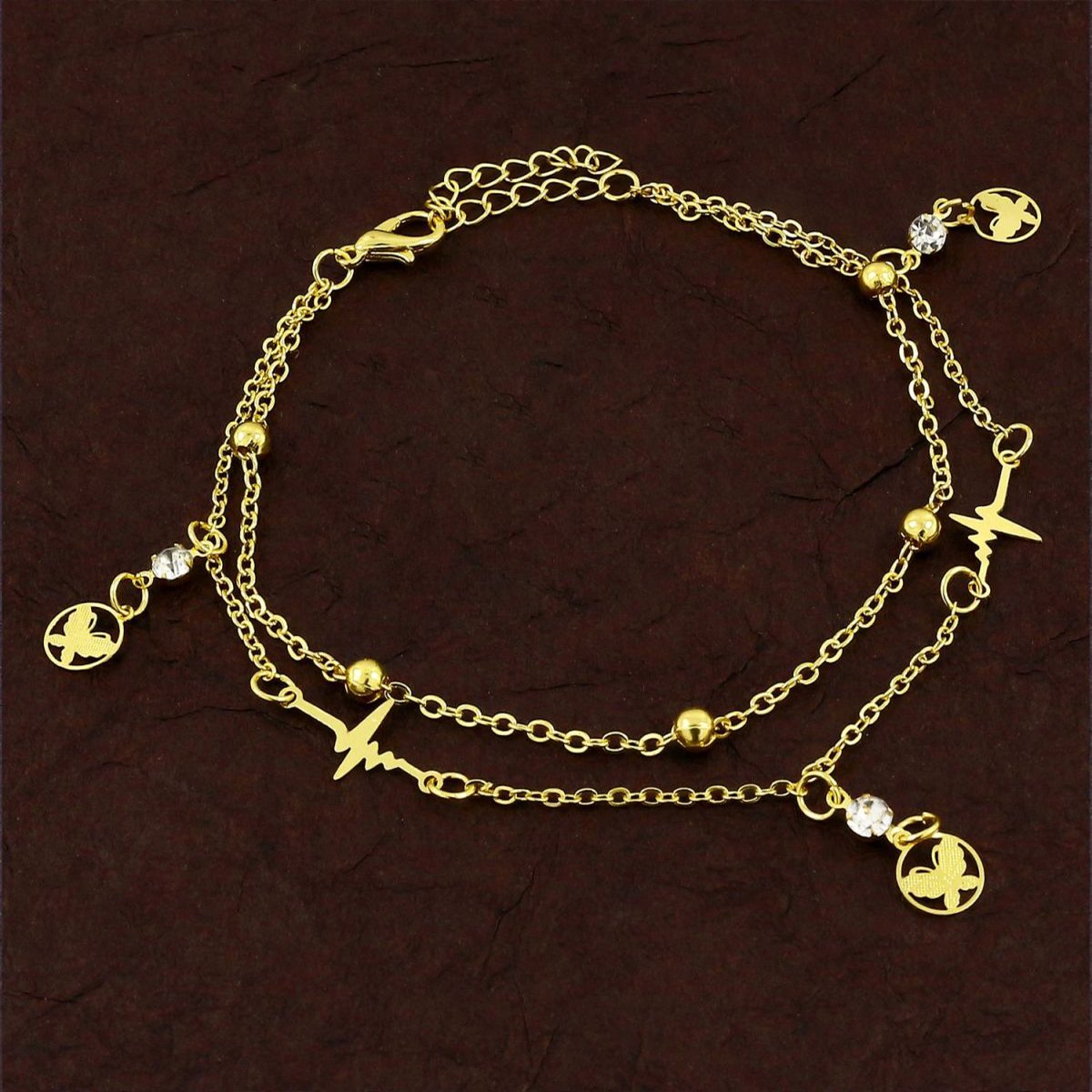Butterfly Stylish Indo Western Dainty Delicate Charms Single Leg Payal
