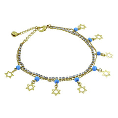 Star Turquoise Stylish Indo Dainty Delicate Charms Single Leg Payal
