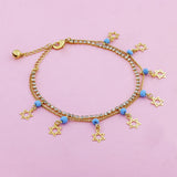 Star Turquoise Stylish Indo Dainty Delicate Charms Single Leg Payal