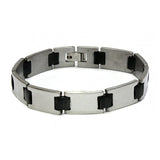 Tungsten Stainless Steel Carbide Ceramic Matt Finish Link Bracelet For Men