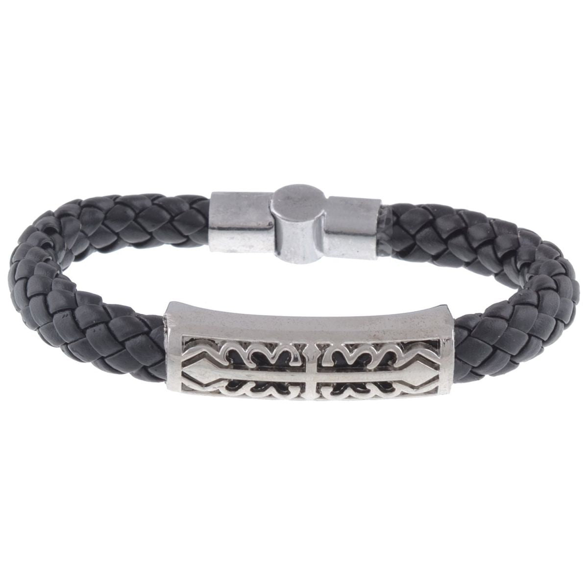 Leather Strap Oxidized Centre Piece Strap Strap Bracelet For Men