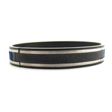 Stainless Steel Black Oval Free Size Kada Stylish Bracelet Men