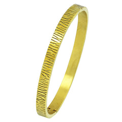 Men Stainless Steel Gold Plated Tiger Free Size Kada Bracelet For Men