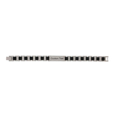 Id Black Links Watch Strap Style Stainless Steel Personalized Engraved Bracelet For Men