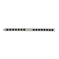 Id Black Links Watch Strap Style Stainless Steel Bracelet For Men