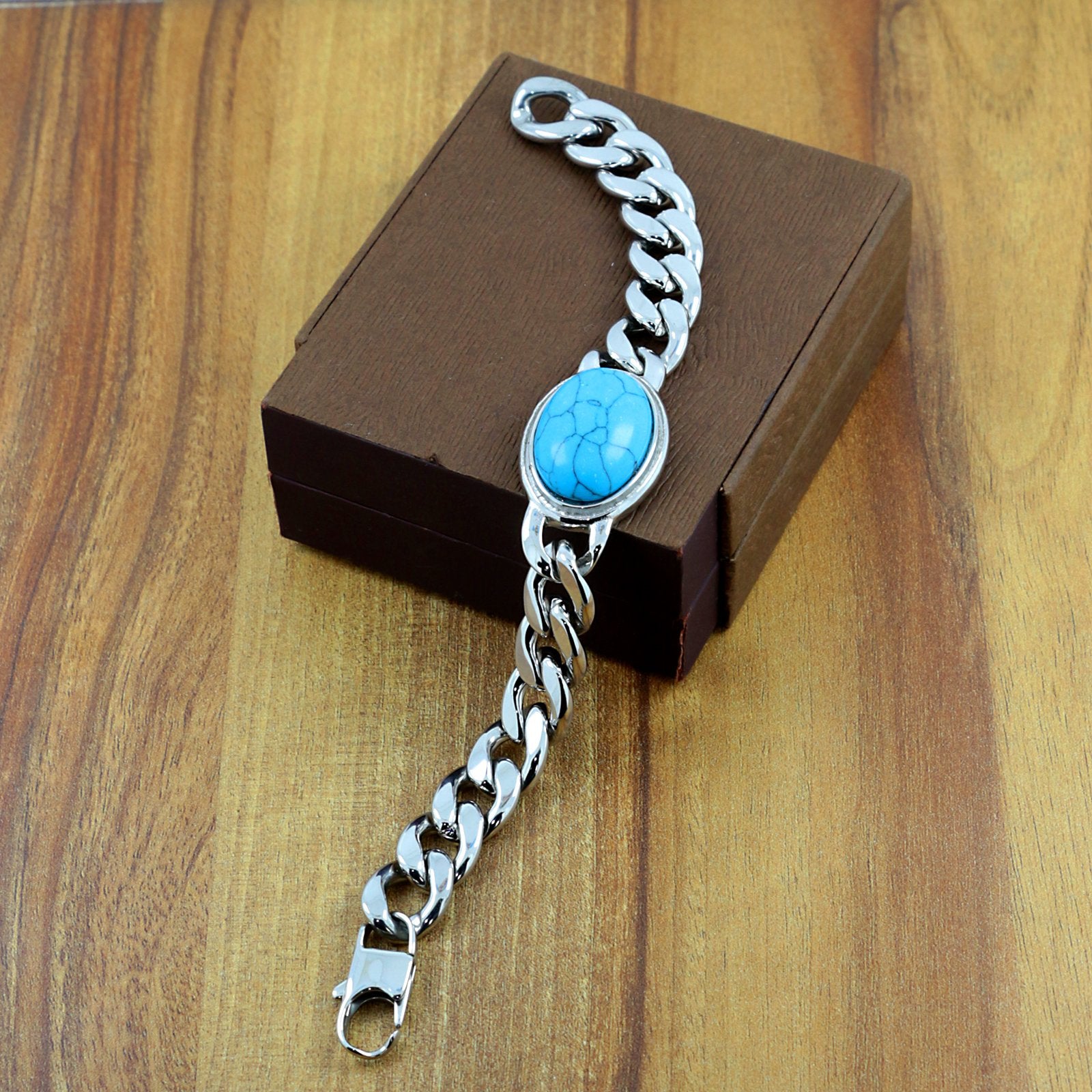 Buy Online Menjewell New Classic Collection Blue::Silver Salman Khan Style  Link Chain Design Bracelet Combo For Men & Boys | jewellery for men |  menjewell.com
