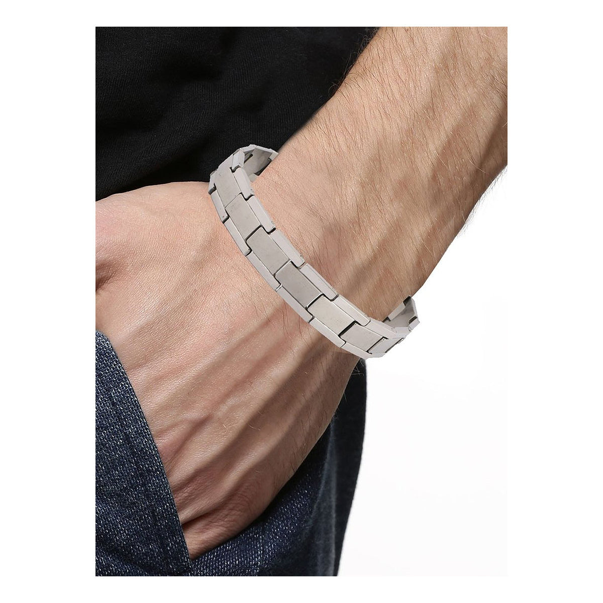 Surgical Stainless Steel Matte Finish Bracelet For Men