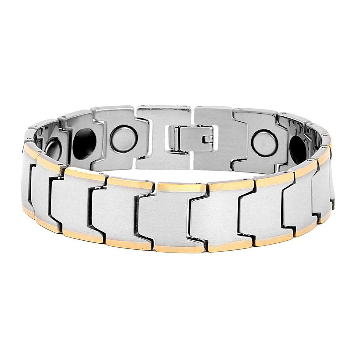 1/2ctw Black Diamond Men's Stainless Steel & Tungsten Link Bracelet -  Walmart.com