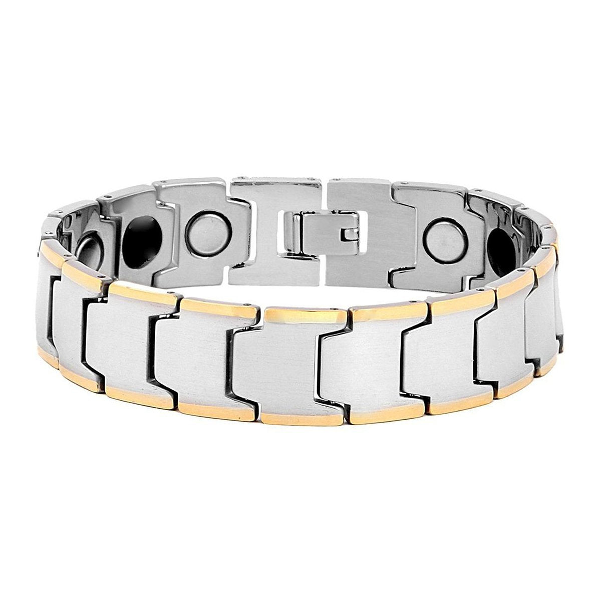Tungsten Carbide Ceramic Magnetic Therapy Health Energy Bracelet Men