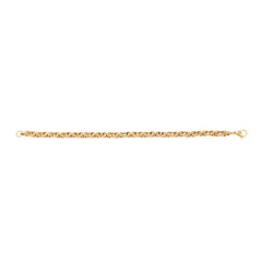 Stainless Steel 18K Gold Plated Geometric Byzantine Bracelet For Men