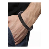 Stainless Steel Screw Black Oval Macho Kada Stylish Bracelet For Men