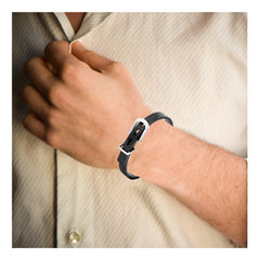 Watch Buckle Style Free Size Stainless Steel Kada Bracelet For Men