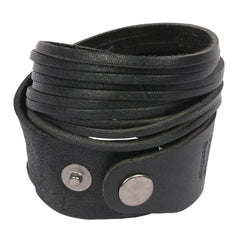 Multi Strand Handcrafted Genuine Leather Strand Bracelet For Men