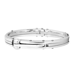 Openable Free Size Matte Glossy Stainless Steel Kada Bracelet For Men