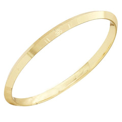 Om Laser Engraved Brass Kada Bangle Bracelet For Men