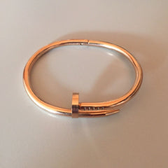 Nail Gothic Stainless Steel Gold Cuff Kada Bangle Bracelet Men