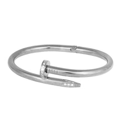 Nail Gothic Cz Stainless Steel Openable Cuff Kada Bangle Bracelet Men
