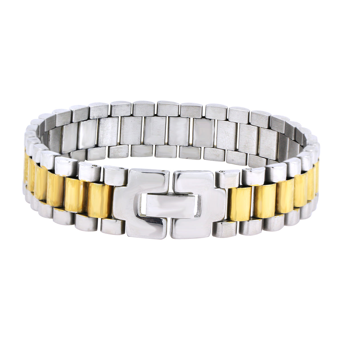 316L Surgical Stainless Steel 22K Gold Rhodium Bracelet For Men