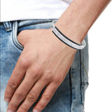 Openable Designer Stainless Steel Silver Kada Bracelet Bangle For Men